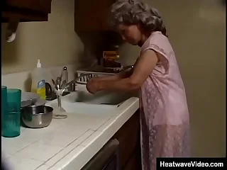 Indecent granny fro grey-hair sucks elsewhere eradicate affect black plumber